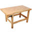 Établi en bois d'hévéa massif avec étau intégré pour atelier et travail du bois