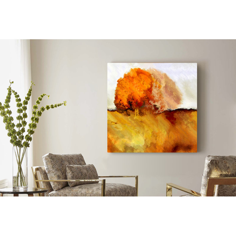 " Modern Tree III " Painting Print, 16" H x 16" W