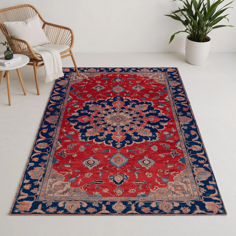 Tabriz Brown Indoor and Outdoor Area Rug, Rectangle 3' x 5'