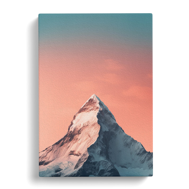 Mount Everest Minimalism - Wrapped Canvas Print, 50cm H x 35cm W x 3cm D