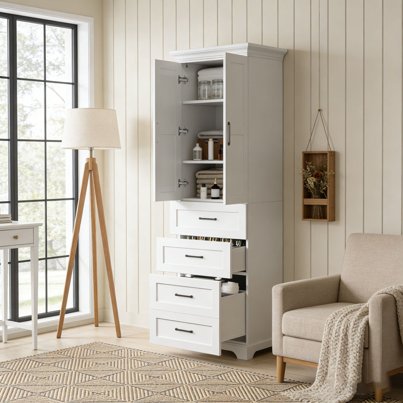 Meuble-lavabo autoportant 71,6 po avec 2 portes à charnières et 3 tiroirs
