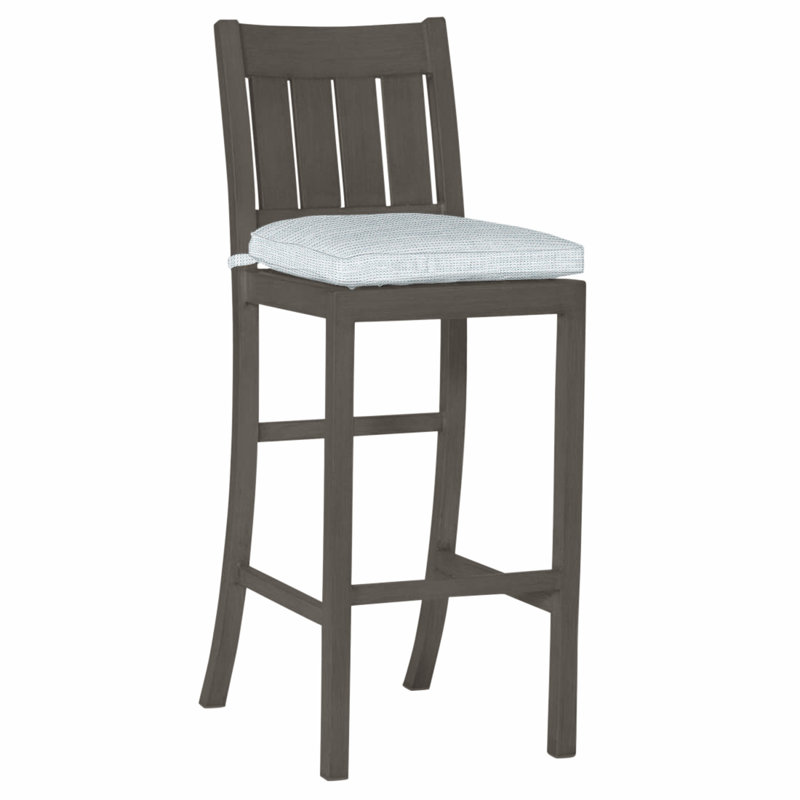 Tabouret de bar Club Wrought, Pas de soudure, Ciel de papier, Gris ardoise