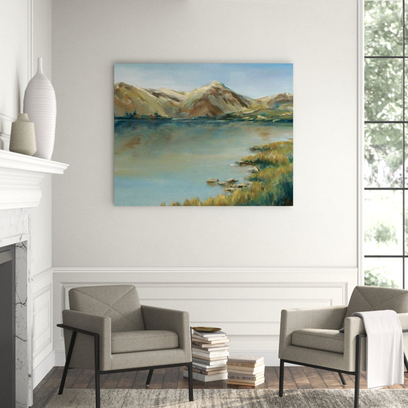 Spring In Alps Print by Sara Brown, Glass Coat, 47" H x 59" W x 1.5" D
