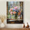 Kinard - Art mural sur toile à motif floral