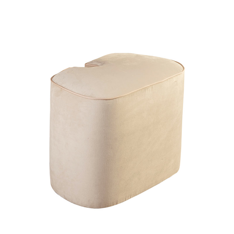 Tocador Oval Pouf, Pink Velvet