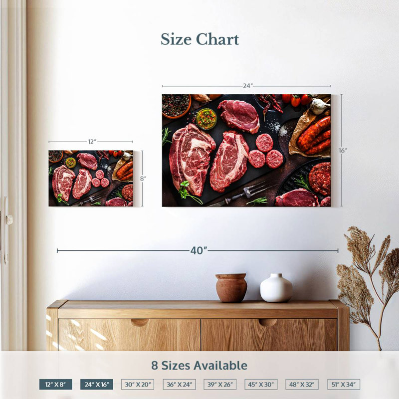 Yarlin Raw Seasoned Meat, 16" H x 24" W