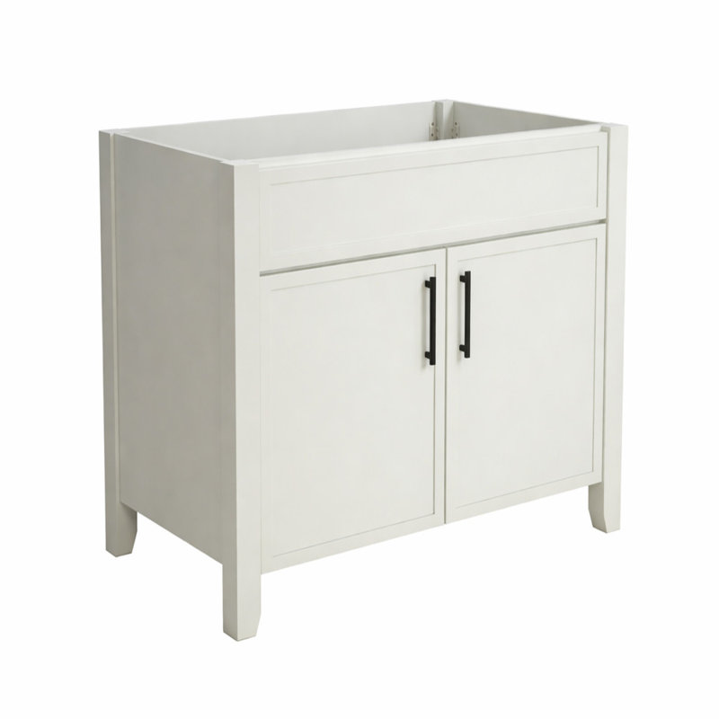 Meuble-lavabo de salle de bain entièrement assemblé en Sherwin-Williams® On the Rocks avec quincaillerie noir mat Design House Dawson l 30 po x P 21 po x H 34 po Design House (228429-OTR-FA)