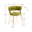 Chaises de salle à manger élégantes 2 pièces avec pieds en métal doré Denroy-413580332