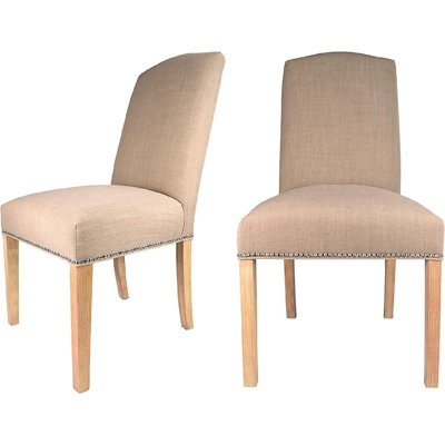 Chaise parsons en bois massif Cyran gris caillou