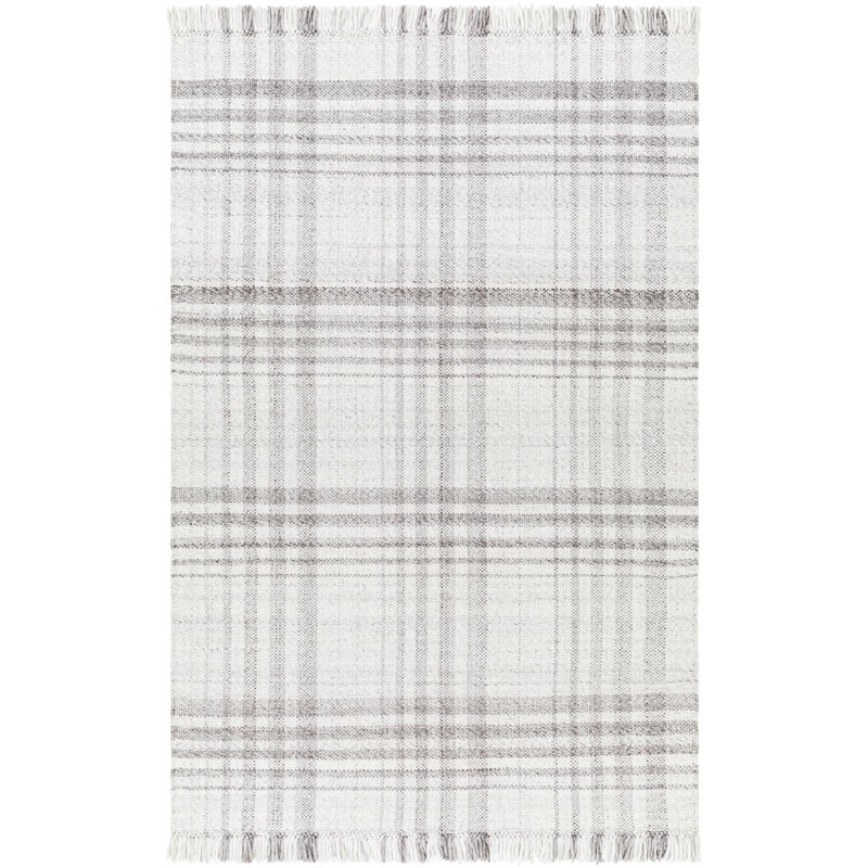 Tapis gris foncé à tissage plat Flurée Recycled P.E.T, Rectangle 12 pi x 18 pi