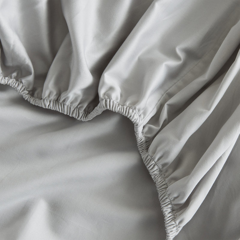 400 Thread Count 100% Cotton Sateen Sheet Set, Fog Gray, California King Sheet Set + 3 Additional Pieces
