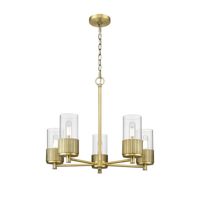 5 - Light Dimmable Cylinder Chandelier