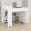 Grand lit mezzanine avec garde-robe et bureau, tête de lit avec rangement et port USB-1206863143