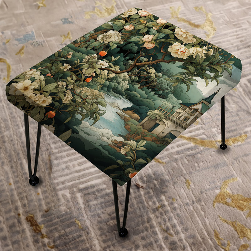 Enchanted Garden Scenes - motif victorien - Repose-pieds rectangulaire botanique
