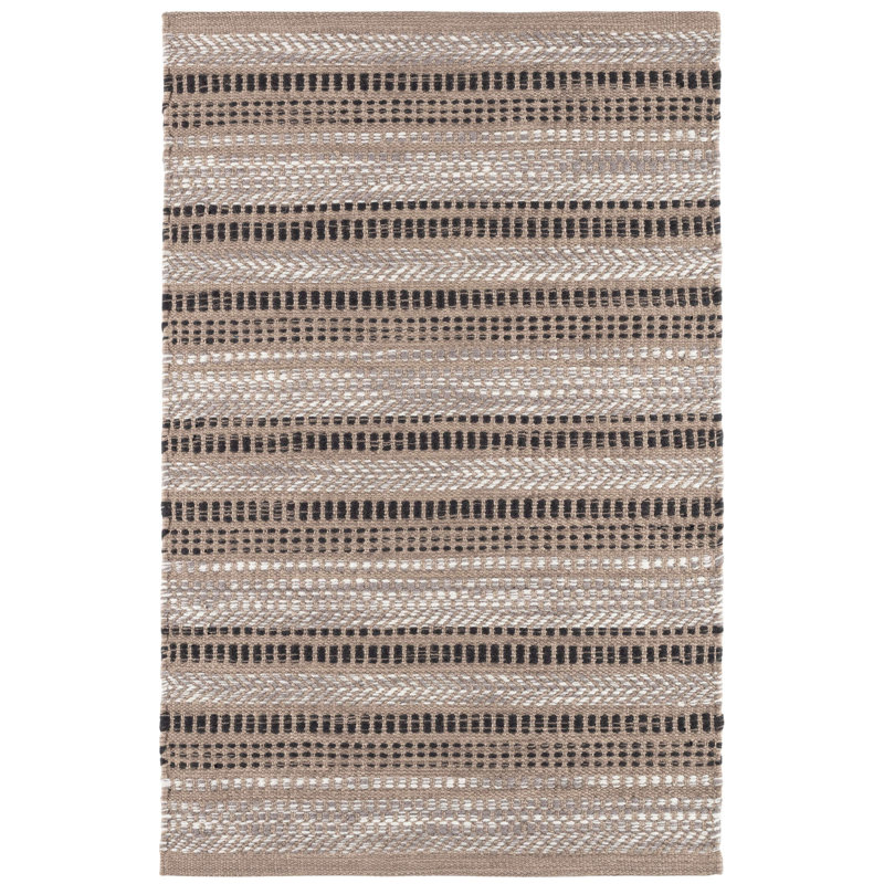 Sooner Than Later Neutral Handwoven Indoor/Outdoor Rug, Rectangle 8' x 10'