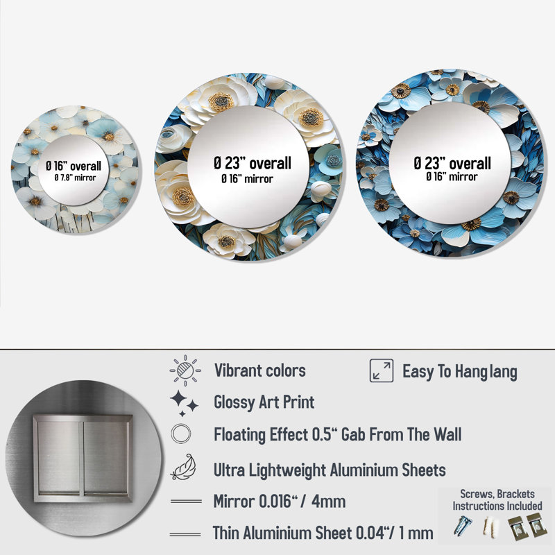 Devaunte Metal Round Mirror