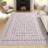 Meadow Bloom Traditional Floral Washable Living Room Area Rug-178963250