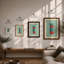 Stacked Ceramic Mugs Mid-Century - Framed Print-107492905-107492911