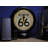 Rustic Atomic Tabletop Clock in Black Gold