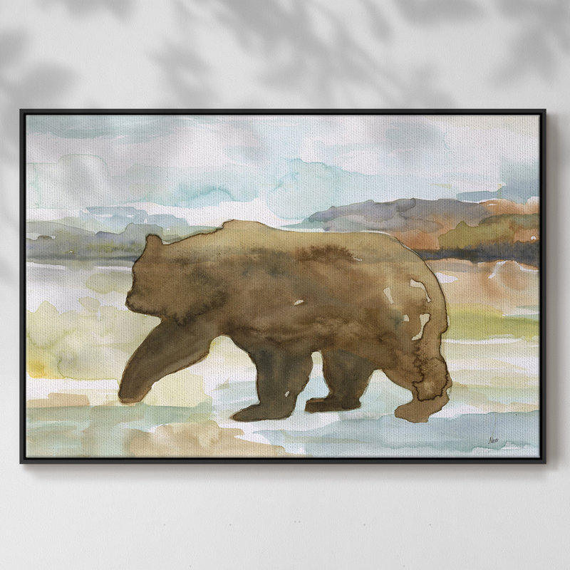 Toile de montagne encadrée, Noir, H 17 po x l 25 po x P 2 po