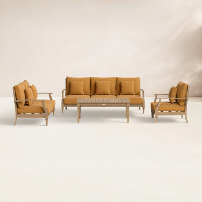 Samya 6-Person Eucalyptus Patio Seating Group