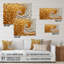 «Gold Eernal Swirl I», art mural abstrait en spirale en acrylique pour le salon-735949786