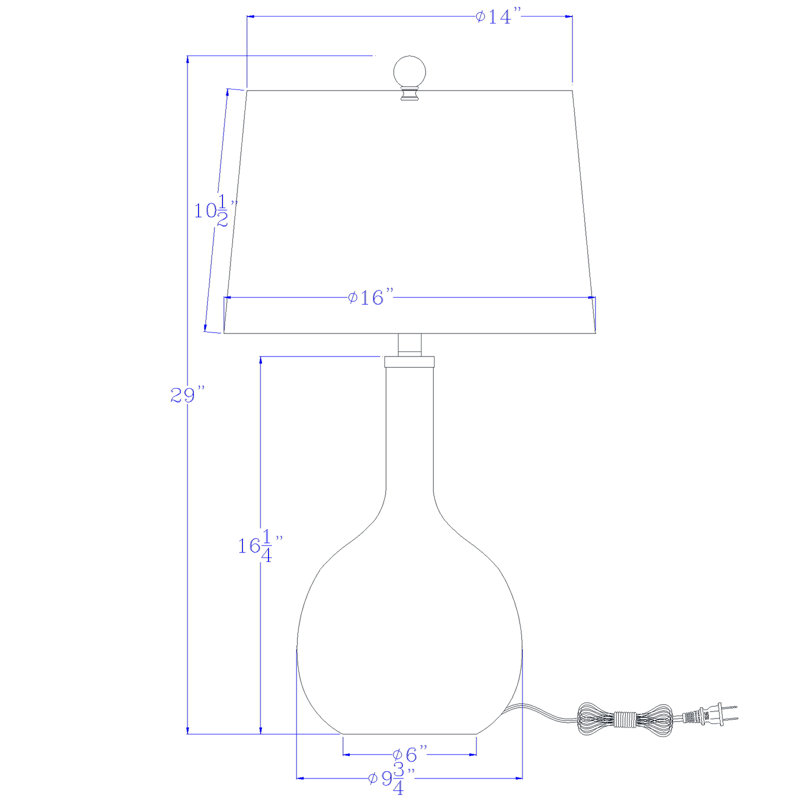 Lampe de table en verre Betria