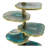 D15x29.5" Verdant Agate-Slice Table Lamp w/ Marble Base-305153533