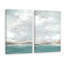 « mer mousse vista diptych », ensemble de 2 reproductions sur toiles-29544549