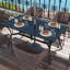 Table de salle à manger rectangulaire pour 6 personnes Outsunny