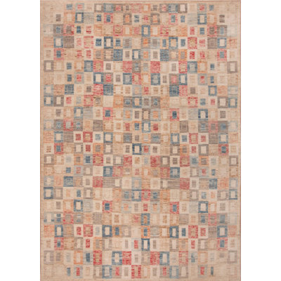 Nazmiyal Collection Modern Central Asian Geometric Area Rug