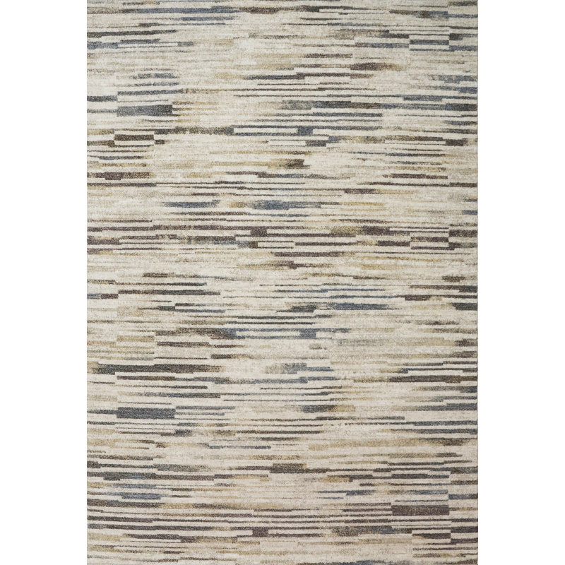 Hillenbrand 18867-159 Crème / marine / multicolore, Rectangle 5 pi x 7 pi