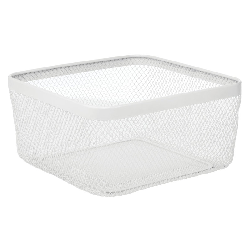 Panier Meshi 12 x 12 x 6, Blanc mat