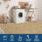 Floral Bordered Kitchen Rug – Minimalist, Non-Slip, Washable Runner for Hallways, Entryway, Bedroom-508852151