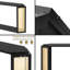 Console de 50 po pour entrée étroite avec plateau en flèche, décor en rotin noir et tablette ouverte pour le couloir et le salon-977097091