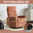 Heat Massage Manual Recliner Chair With Rocker And Swivel In Fabric For Living Room-951928856