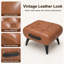 Tabouret de rangement carré en similicuir avec poignée et pieds en métal, rangement caché-133348788-133348793