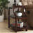 Espresso Side Table With USB Power Dock