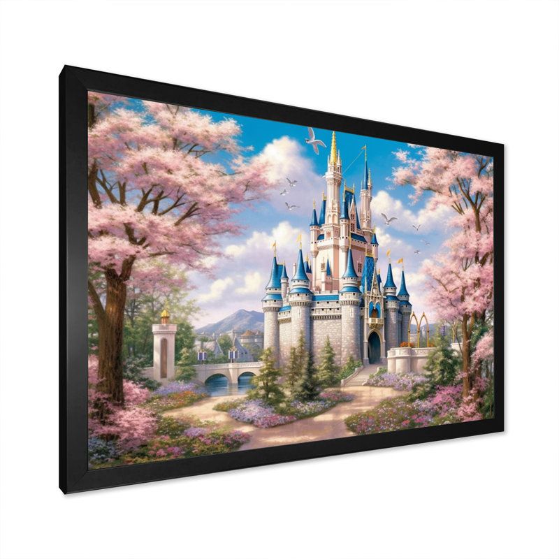 «Enchantment Of Castles - Castles», reproduction sur toile encadrée, H 16 po x l 32 po x P 1 po, Cadre photo noir