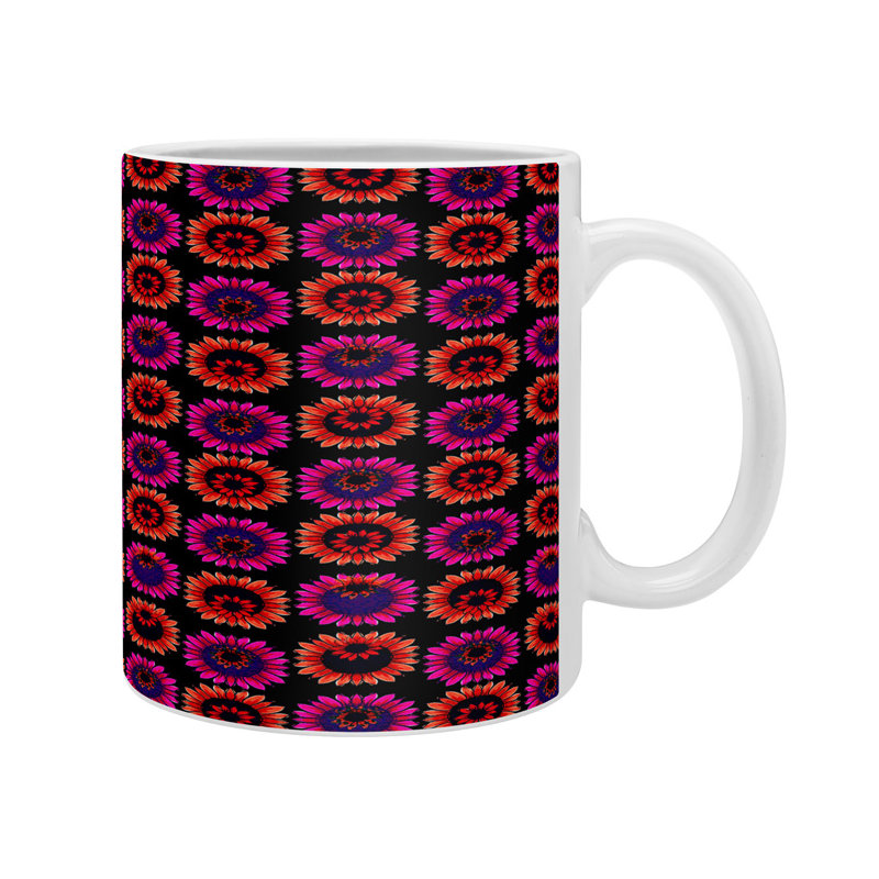Grande tasse à café florale automne