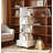 360° Rotating 5-Tier Wheeled Bookshelf – Space-Saving Narrow Corner Organizer, Wood Display Bookcase for Bedroom/Living Room/Study-1561791033-1561791029