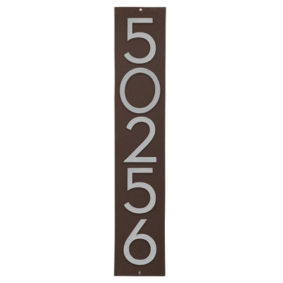 Floating Modern 4" Number Vertical Address Plaque (5 Digits)