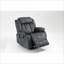 Fauteuil inclinable inclinable et inclinable - Massage & amp; Chauffage, rembourré | Bleu marine | Argent brossé