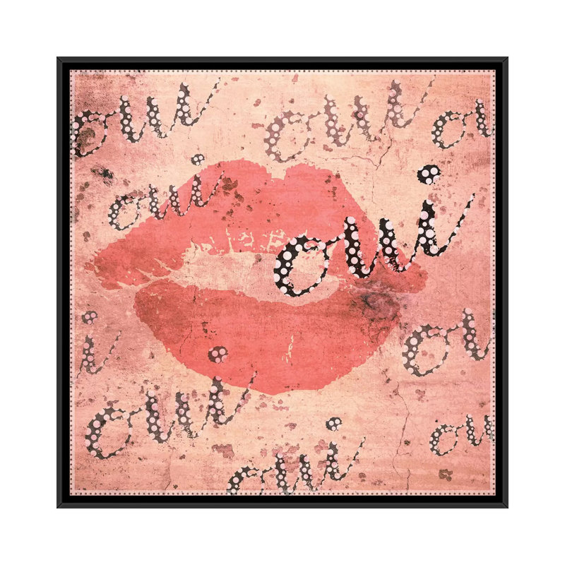 «Parisian Street Talk», impression sur toile, H 18 po x l 18 po x P 1,5 po, Toile encadrée noire, Pas de tapis