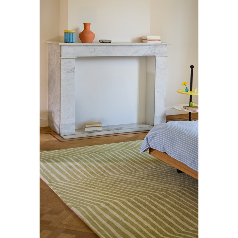 Kalasääski Light Green | 134007, Rectangle 6'7" x 9'2", Light Green