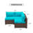 Bryonny Wicker 3 - Person Modular Patio Conversation Set with Cushions-97808086