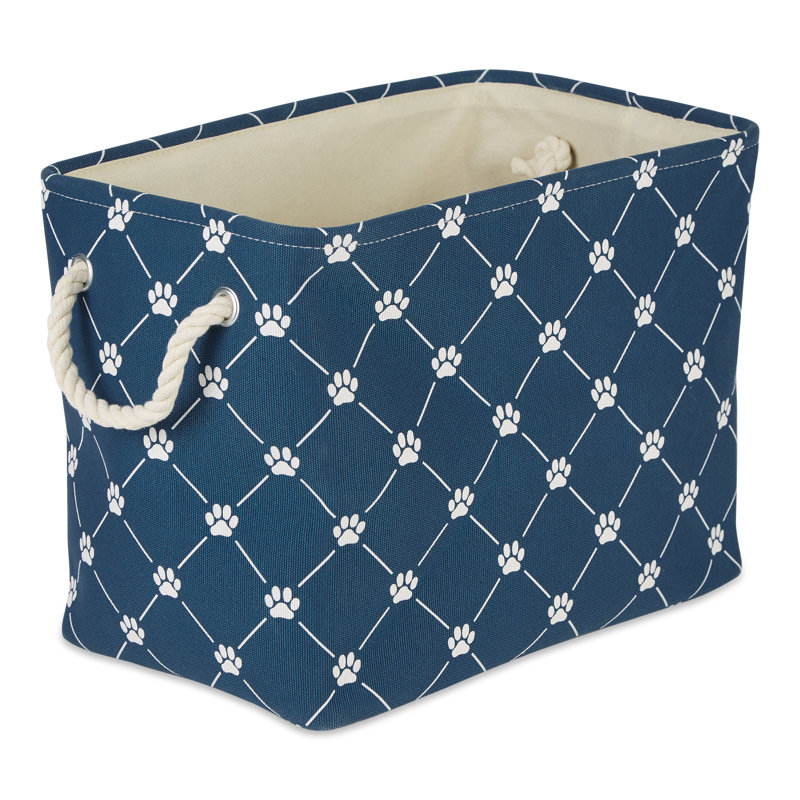 Bac en tissu Pet Trellis Paw, Marine, H 15 po x l 12 po x P 17,5 po
