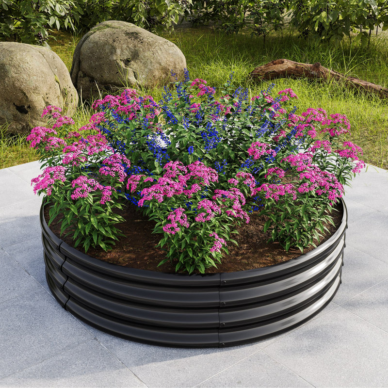 2 pièces W840116764 Lit surélevé en métal galvanisé pour plantes déracinantes peu épaisses et maïs, corrosion à double couche, structure stable de taille moyenne carotte, Interface, réutilisable