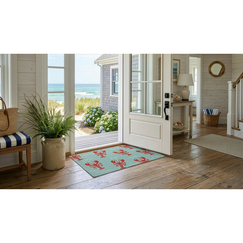 Tapis d'intérieur imprimé homard