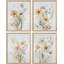«Black and White Sunflowers Floral Botanical», impression sur papier 4 pièces-97782588-97782585